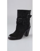 Ash Pal Suede Booties with Buckles - Lyst