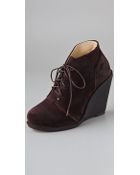 Rag & Bone Odval Desert Suede Wedge Booties - Lyst