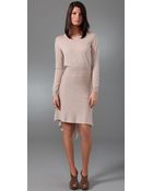 3.1 Phillip Lim Long Sleeve Dress with Drape Back Skirt - Lyst