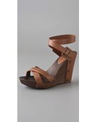 See By Chloé Crisscross Wedge Sandals - Lyst
