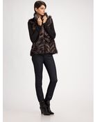 Pologeorgis Fox Fur Patch Vest - Lyst