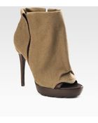 Dolce Vita Farrah Open-toe Canvas Ankle Boots - Lyst
