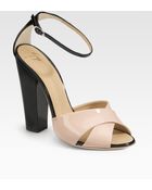 Giuseppe Zanotti Crisscross Patent Leather Sandals - Lyst