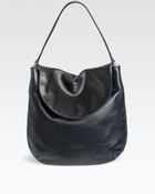 Jil Sander Contrast Fold Flap Small Leather Hobo - Lyst
