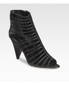 Loeffler Randall Peep-toe Strappy Ankle Boots - Lyst
