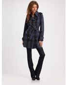 Burberry Brit Double-breasted Check Raincoat - Lyst