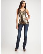 MICHAEL Michael Kors Sequined Camouflage Tank Top - Lyst