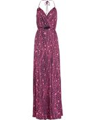 Milly Chain-print Stretch-jersey Halterneck Dress - Lyst