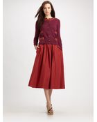 Marc Jacobs Crochet Trim Crewneck Cardigan - Lyst