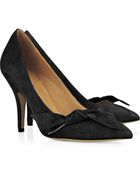 Isabel Marant Poppy Bow-embellished Suede Pumps - Lyst
