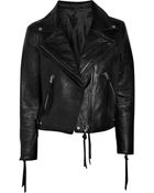 Acne Studios Rita Textured Leather Biker Jacket - Lyst