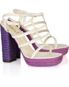 Saint Laurent Gipsy Suede Block Sandals - Lyst