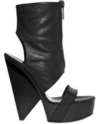 Gareth Pugh 160mm Lambskin Open Toe Front Zip Boots - Lyst