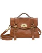 Mulberry Alexa Leather Messenger Shoulder Bag Oak - Lyst