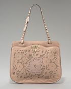 Valentino Rockstud Inlaid Lace Shoulder Bag - Lyst