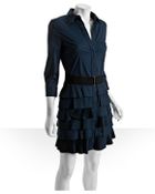 BCBGMAXAZRIA Strapless Ruffle Mini Dress - Lyst
