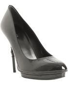 Gucci Black Patent Debra Platform Pumps - Lyst