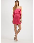 Halston Heritage Ruffle Mini Dress - Lyst