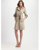 Elie Tahari Frankie Trench Coat - Lyst