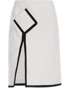 Saint Laurent Canvas Cotton A-line Skirt - Lyst