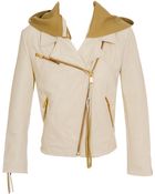 Acne Studios Scuba Star Leather Biker Jacket - Lyst