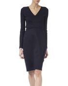 Jil Sander Tie Waist Wrap Dress - Lyst