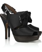 Marni Satin Bow Slingbacks - Lyst