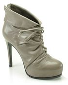Pour La Victoire Asas - Grey Leather Platform Bootie - Lyst