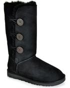 Ugg Bailey Button Triplet - Black Sheepskin Boot - Lyst