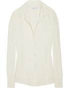 See By Chloé Silk and Linen-blend Blouse - Lyst
