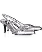 Sonia Rykiel Metallic Leather Slingback Pumps - Lyst