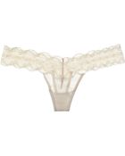 Vanessa Bruno Crochet-trimmed Mesh Thong - Lyst