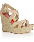 Paloma Barceló America Suede Espadrille Wedge Sandals - Lyst