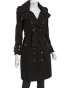 Burberry London Jet Black Cotton Duncannon Trench - Lyst