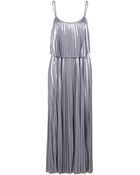 Halston Heritage Pleated Sleeveless Maxi Dress - Lyst