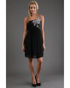 Sue Wong Short Flower Dress - Lyst