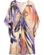 Matthew Williamson Blur Lace Silk-chiffon Kaftan - Lyst