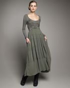 Donna Karan New York Empire-waist Jersey Dress - Lyst