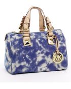Michael Kors Michael Grayson Small Satchel Denim Buff - Lyst