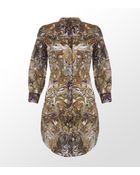 Paul Smith Black Label Jimmy Marble Print Shirt Dress - Lyst