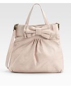 RED Valentino Leather Bow Tote - Lyst