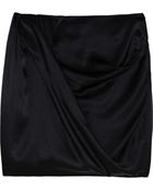 Aminaka Wilmont Draped Silk-satin Skirt - Lyst