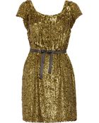 J.Crew Sequined Silk-crepe Dress - Lyst