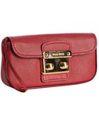 Miu Miu Madras Red Goatskin Wristlet Clutch - Lyst