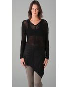 Helmut Lang Chainette V Neck Sweater - Lyst