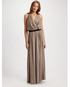 Robert Rodriguez Draped Jersey Maxi Dress - Lyst
