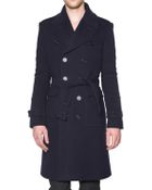 Burberry Prorsum Double Faced Wool Trench Coat - Lyst