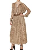 ChloƩ Snake Print Silk Chiffon Dress - Lyst