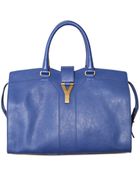 Saint Laurent Cabas Chyc Supple Small Calf Top Handle - Lyst