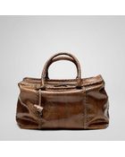 Bottega Veneta Chene Python Brick Bag - Lyst